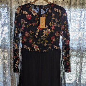 Embellished Floral Tuille Gown